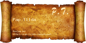Pap Tilda névjegykártya