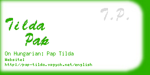 tilda pap business card